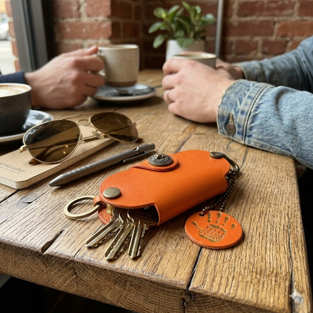 handmade italian leather keyfob artisleather premium key holder