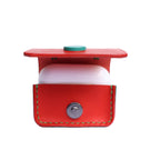 Handmade Italian Buttero Leather Case for AirPods Pro 3 - Red & Green Mini Satchel Design with Dual Straps