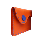 Handcrafted Italian BUTTERO Leather Credit Card Wallet - Artisan Green & Yellow Contrast Stitch