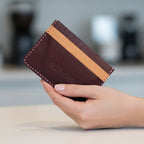 Handmade Italian leather slim card holder in brown
Artisleather