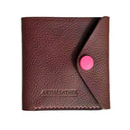 Handmade Italian Minerva Box Leather Mini Wallet – Compact Bi-fold Purse for Cards, Cash & Coins