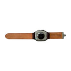 Premium Handmade Leather Apple Watch Strap - Italian MBOX Veg-Tan Leather & Unique Metal Clasp