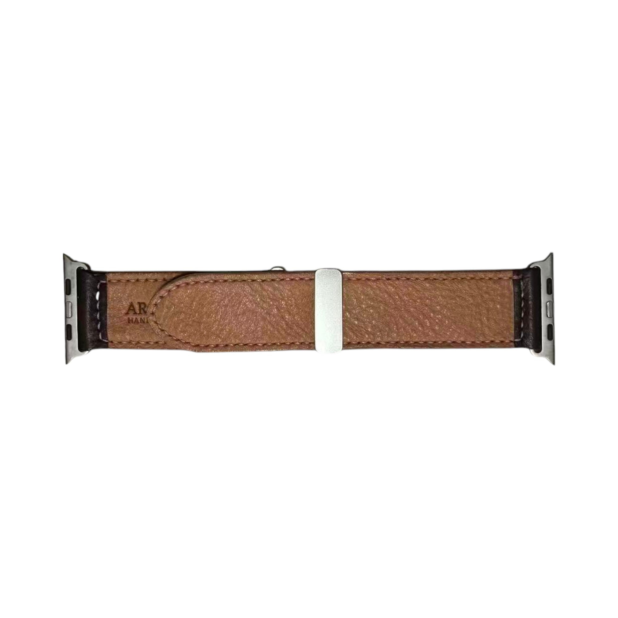 Premium Handmade Leather Apple Watch Strap - Italian MBOX Veg-Tan Leather & Unique Metal Clasp