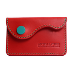 red italian buttero leather slim handcrafted card wallet