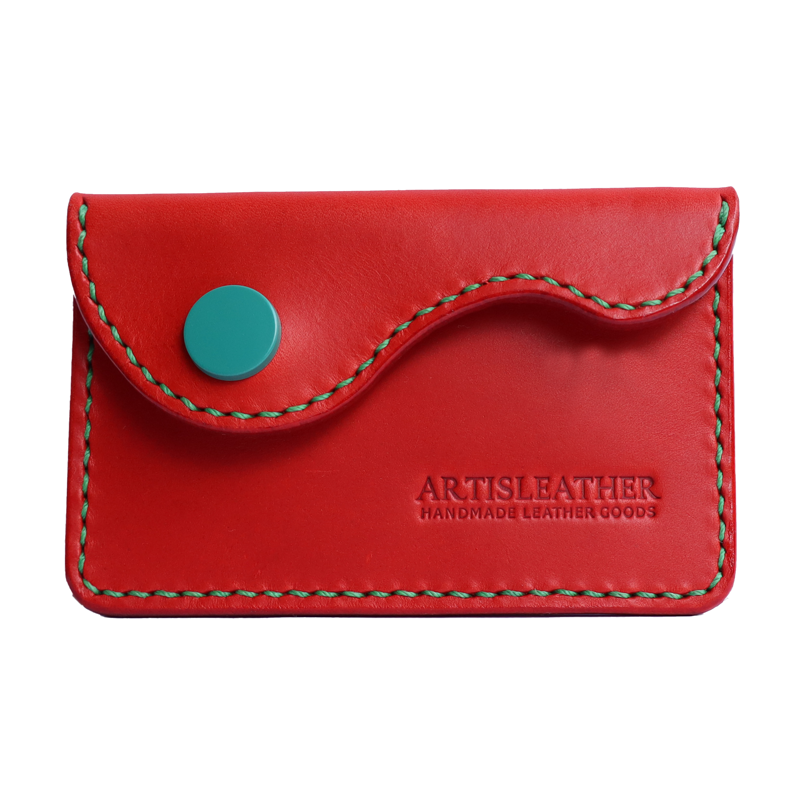 red italian buttero leather slim handcrafted card wallet