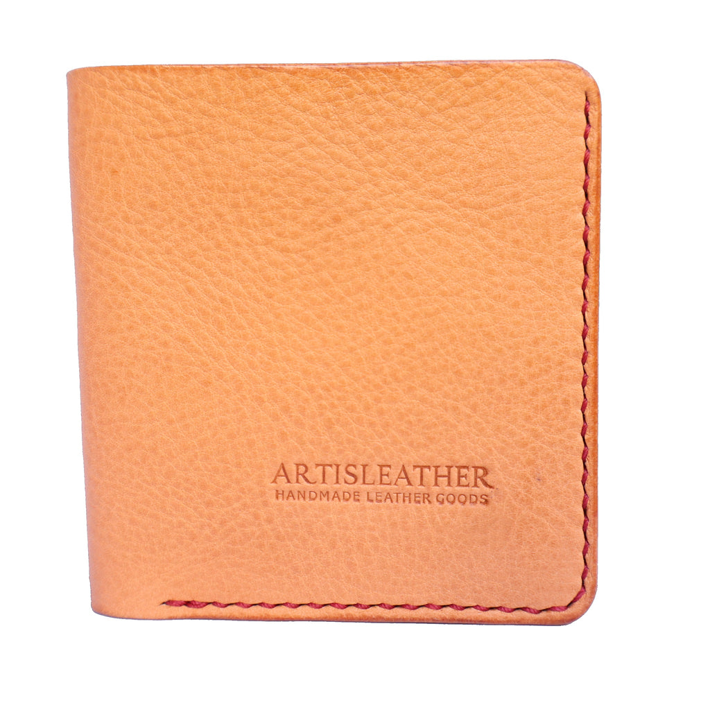 Handmade Italian MBOX Leather Wallet, Minimalist Bifold for Women | ARTISLEATHER