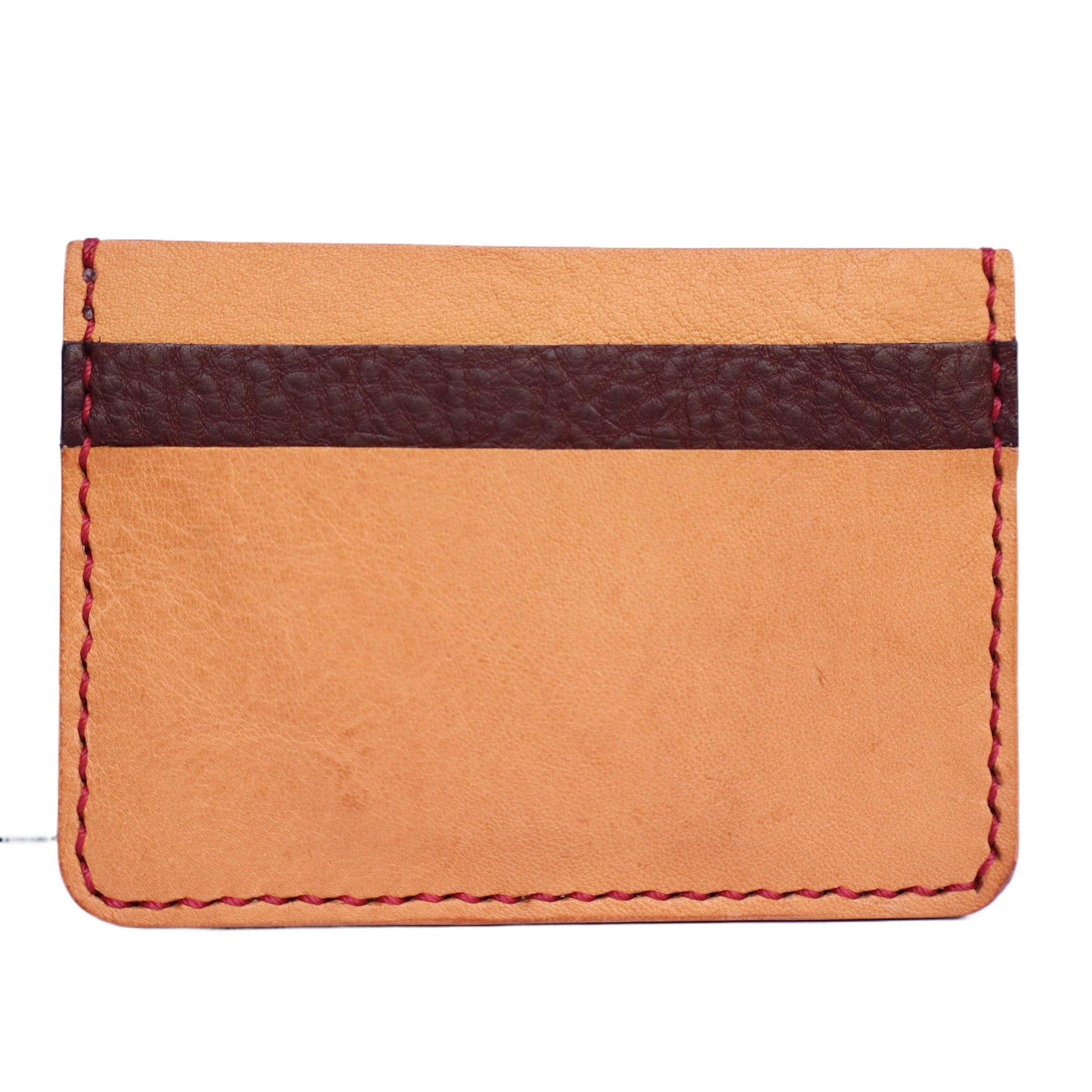 Artisan Hand-Stitched Card Holder Wallet in Premium Italian MBOX Leather