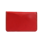 red italian buttero leather slim handcrafted card wallet