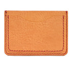 beige italian mbox leather slim handmade card wallet
