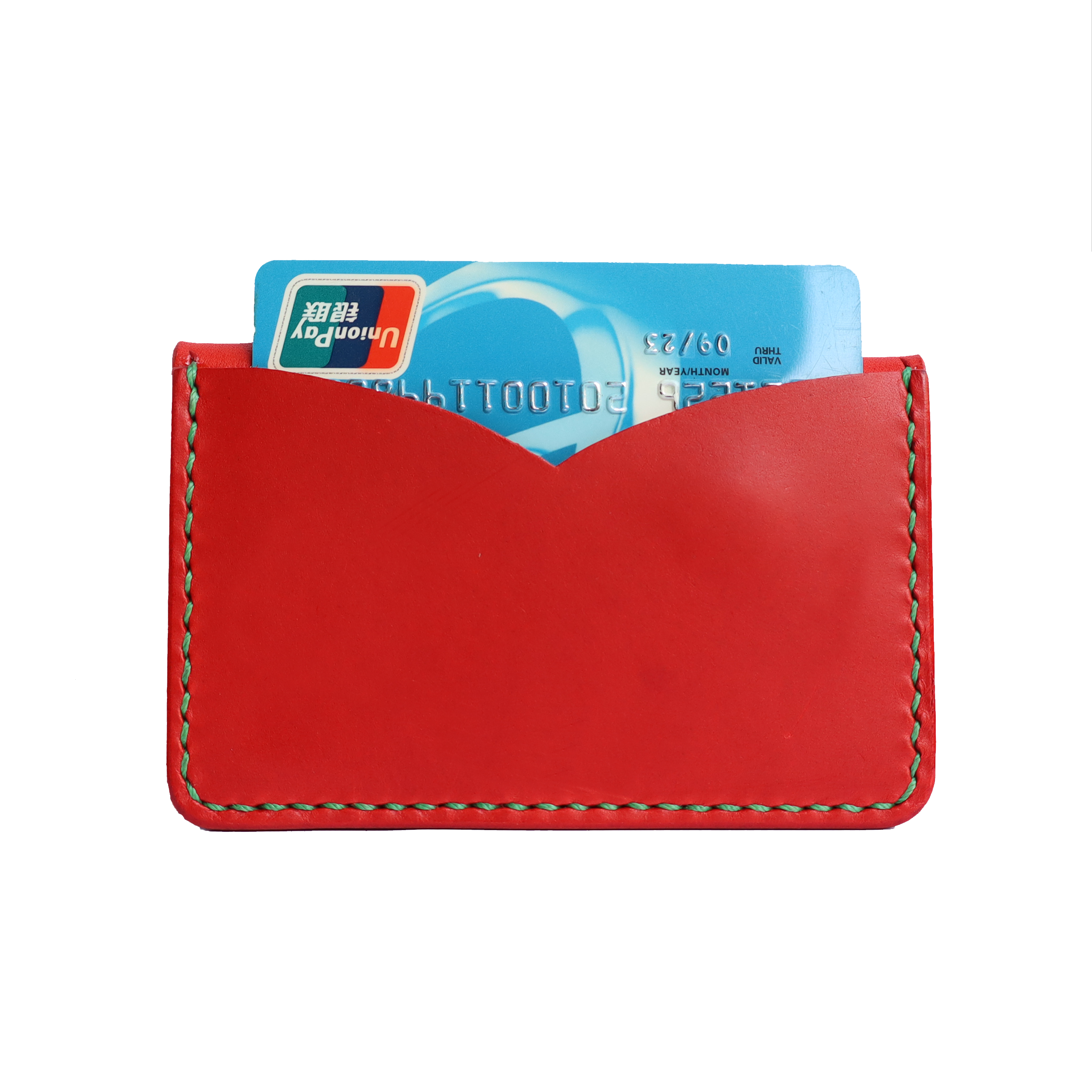 red italian buttero leather slim handcrafted card wallet