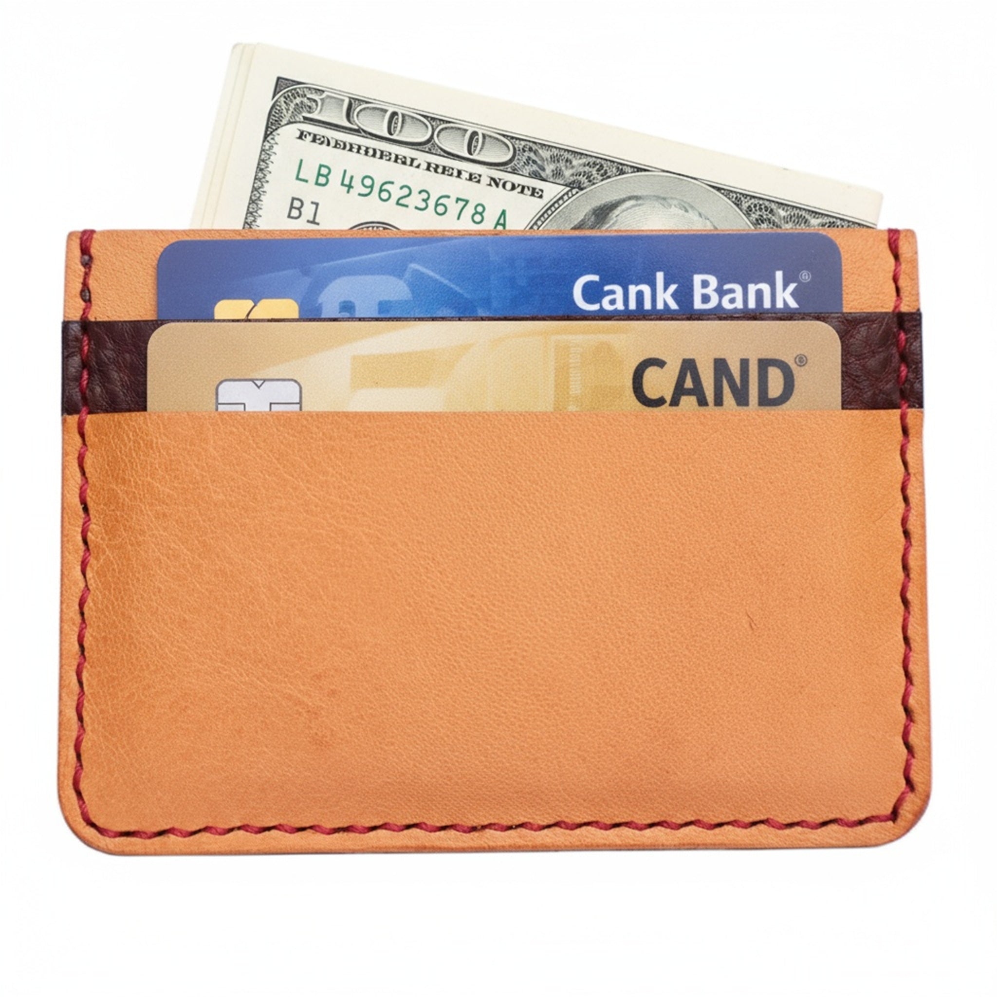Handmade Italian leather slim card holder in beige
Artisleather