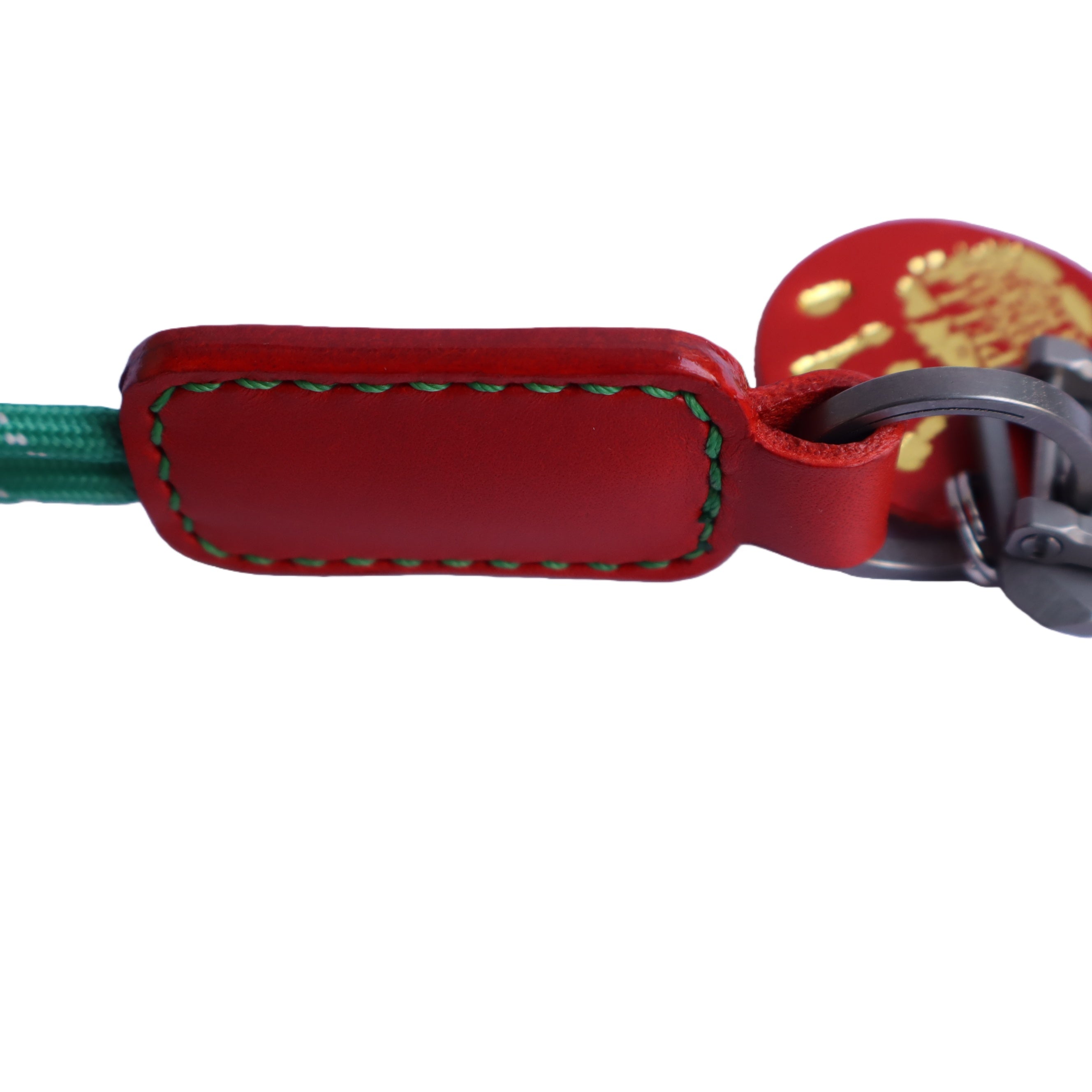 Orange Italian Leather Keychain | Paracord Loop & Multitool Clip | Handmade Gift