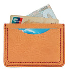 beige italian mbox leather slim handmade card wallet