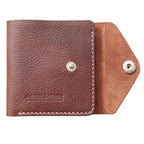 Handmade Italian Minerva Box Leather Mini Wallet – Compact Bi-fold Purse for Cards, Cash & Coins