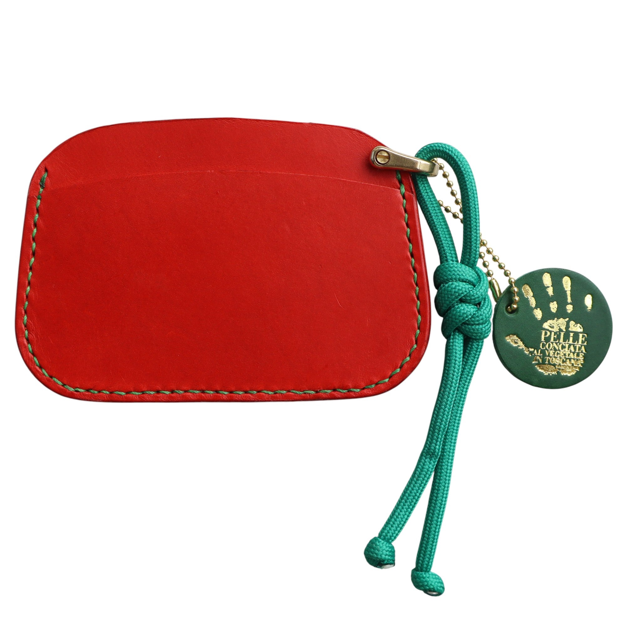 Handmade Leather Card Holder Wallet with Lanyard | Contrast Stitch Card Sleeve | ARTISLEATHER