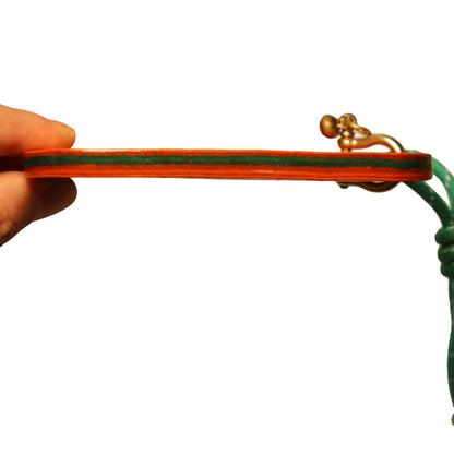 Handmade Leather Card Holder Wallet with Lanyard | Contrast Stitch Card Sleeve | ARTISLEATHER