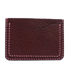 brown italian mbox leather handcrafted slim card holder