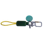 Orange Italian Leather Keychain | Paracord Loop & Multitool Clip | Handmade Gift