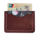 brown italian mbox leather handcrafted slim card holder
