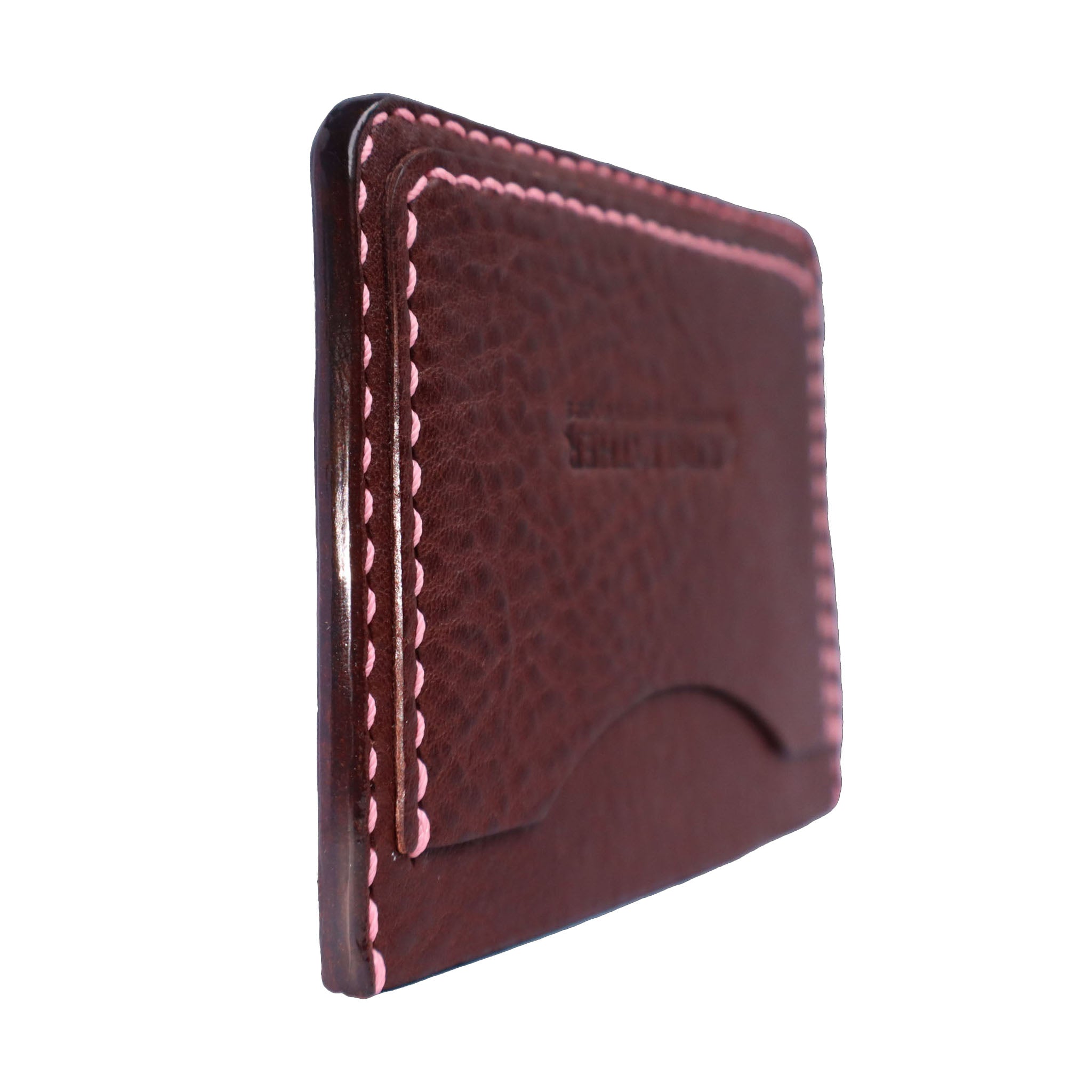 brown italian mbox leather handcrafted slim card holder