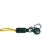 Orange Italian Leather Keychain | Paracord Loop & Multitool Clip | Handmade Gift