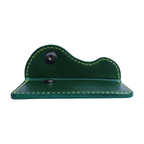 green italian buttero leather card wallet with contrast stitching