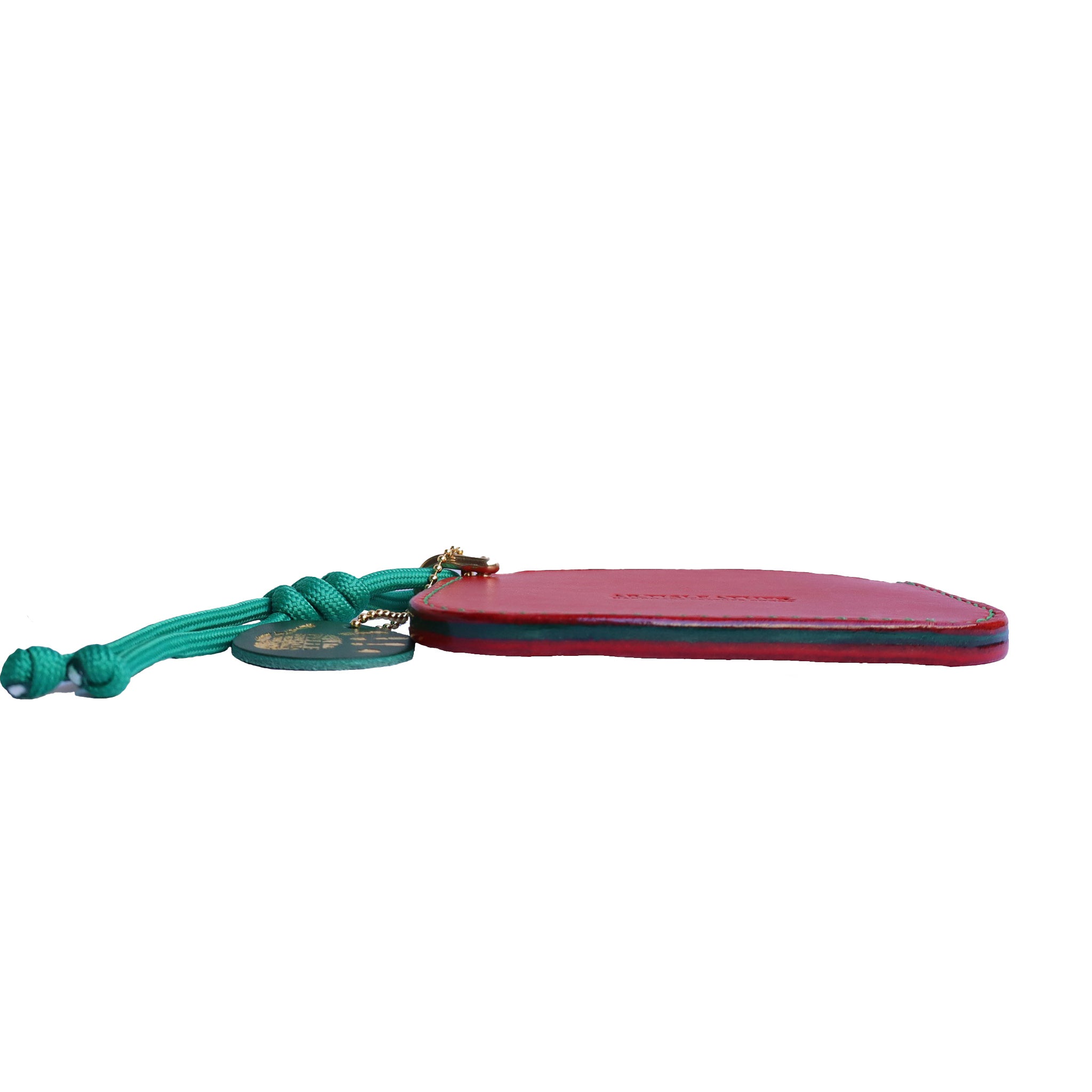 Handmade Leather Card Holder Wallet with Lanyard | Contrast Stitch Card Sleeve | ARTISLEATHER