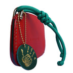 Handmade Leather Card Holder Wallet with Lanyard | Contrast Stitch Card Sleeve | ARTISLEATHER