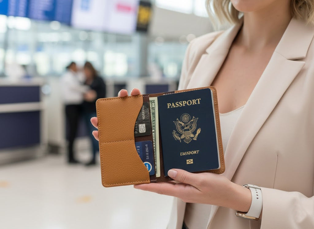 Handmade Italian Leather Passport Holder – Premium MBOX Leather Travel Wallet| Minimalist Travel Accessory