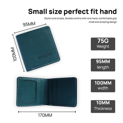 Handmade Italian MBOX Leather Wallet, Minimalist Bifold for Women | ARTISLEATHER