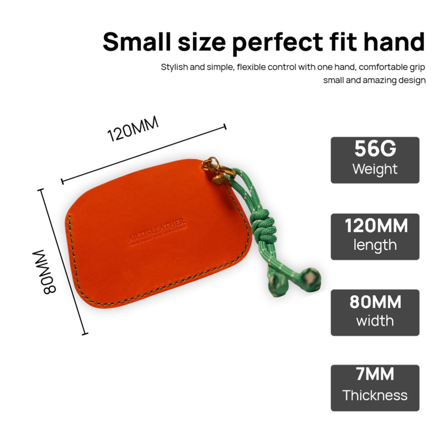 Handmade Leather Card Holder Wallet with Lanyard | Contrast Stitch Card Sleeve | ARTISLEATHER