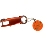 orange italian buttero leather key organizer with brass snap